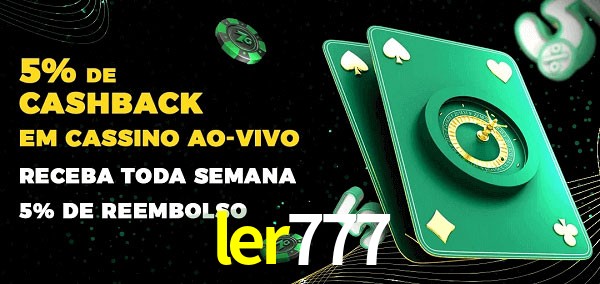 Promoções do cassino ao Vivo ler777